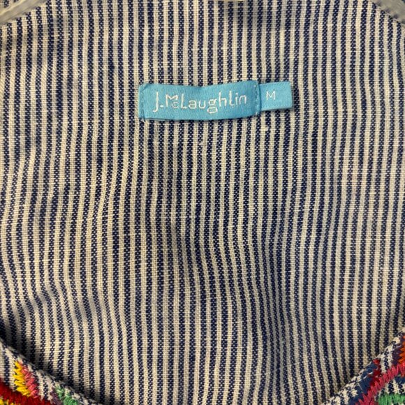 J McLaughlin top with embroidery - Picture 3 of 3